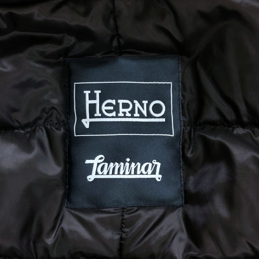 中古◆ヘルノ ダウンコート ラミナー ゴアテックス ブラック レディース サイズ40 HERNO 【AFA9】