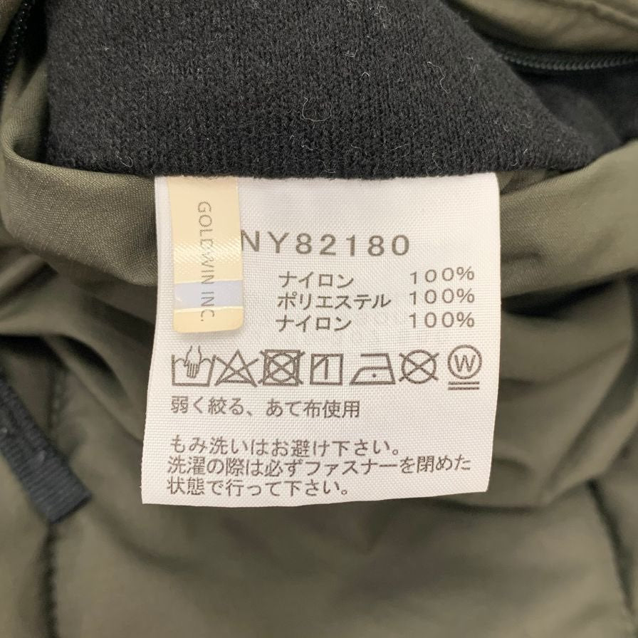 美品◆ザ ノースフェイス リバーシブル NY82180 ダウンジャケット フーディ メンズ カーキ ブラック サイズL THE NORTH FACE 【AFA21】