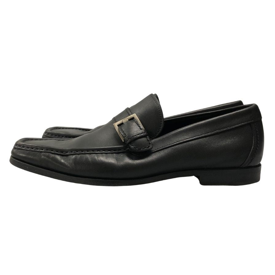 サルヴァトーレフェラガモ ローファー ガンチーニ 14301 レザー ブラック メンズ サイズ UK 7 Salvatore Ferragamo 約25.5cm【AFC44】