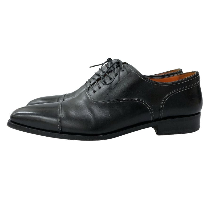 サントーニ レザーシューズ ストレートチップ 8136 ブラック サイズUK8 Santoni 約26.5cm【AFC41】