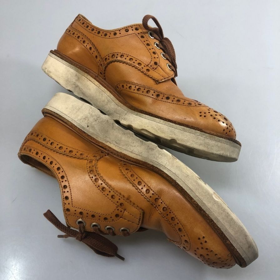 トリッカーズ バートン 321 M5633 ウィングチップ カーフ ライトブラウン UK6 メンズ Tricker’s 約25.0cm【AFC48】