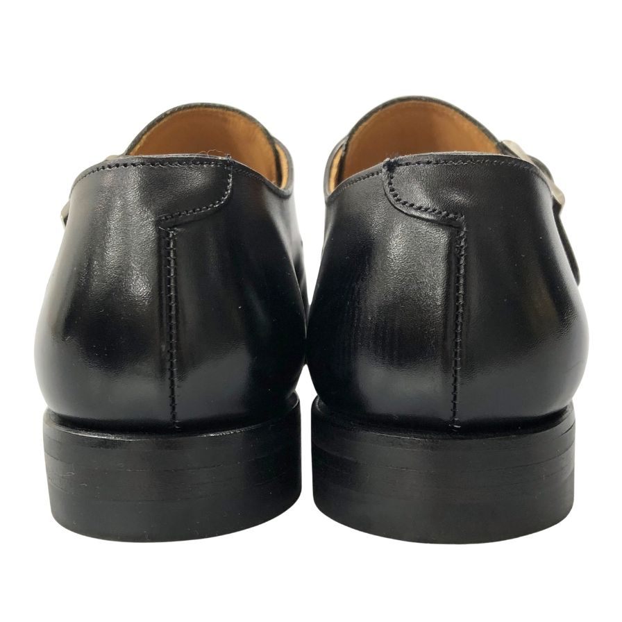 クロケット&ジョーンズ レザーシューズ シングルモンク モンクトン ブラック メンズ サイズ5.5 CROCKETT&JONES MONKTON ビジネスシューズ 約24.0cm【LA】【中古】