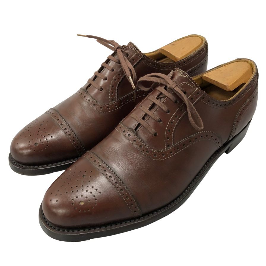 リーガル イーストコーストコレクション レザーシューズ 6822 パンチドキャップトゥ ブラウン レザー メンズ サイズ27 REGAL 約27.0cm【AFD8】