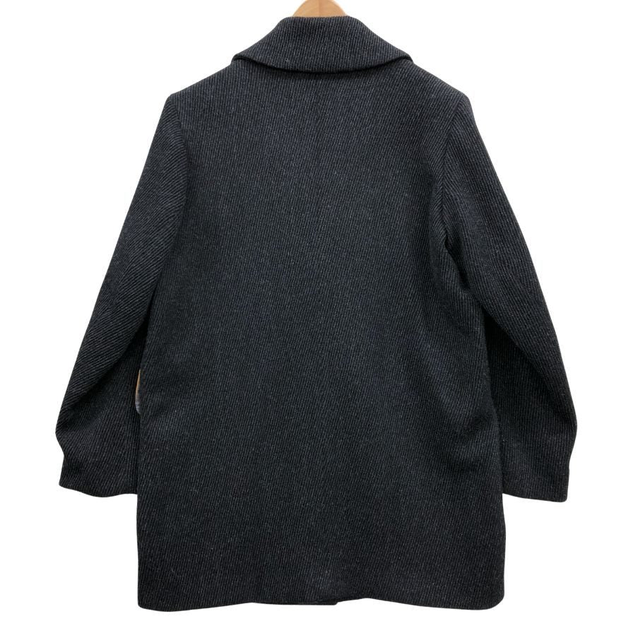 美品◆ファセッタズム ウールコート レザーポケット グレー系 サイズ1 レディース facetasm 【AFB8】
