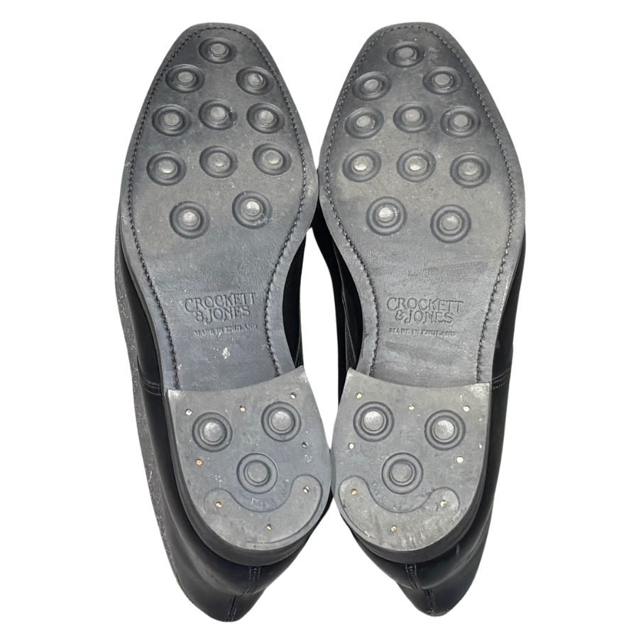クロケット&ジョーンズ レザーブーツ チャッカ テットベリー ブラック サイズUK9E CROCKETT&JONES ブーツ 約27.5cm【LA】【中古】
