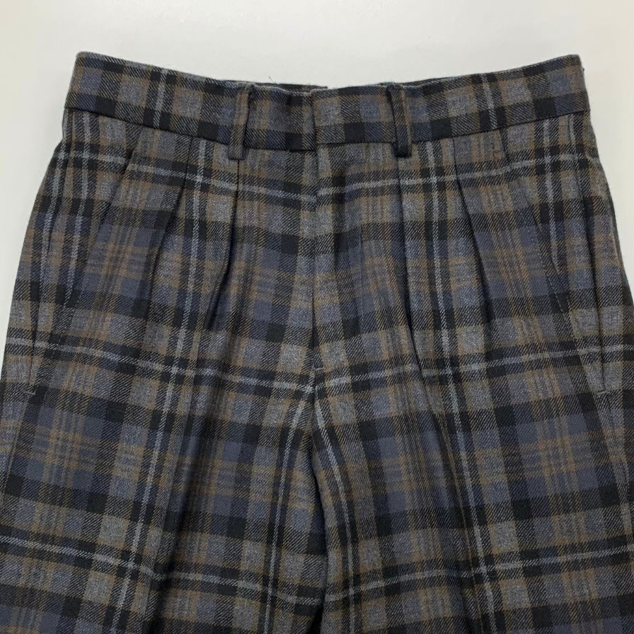 ブルックスブラザーズ スラックス ウール チェック メンズ サイズW30 グレー Brooks Brothers 【AFB41】