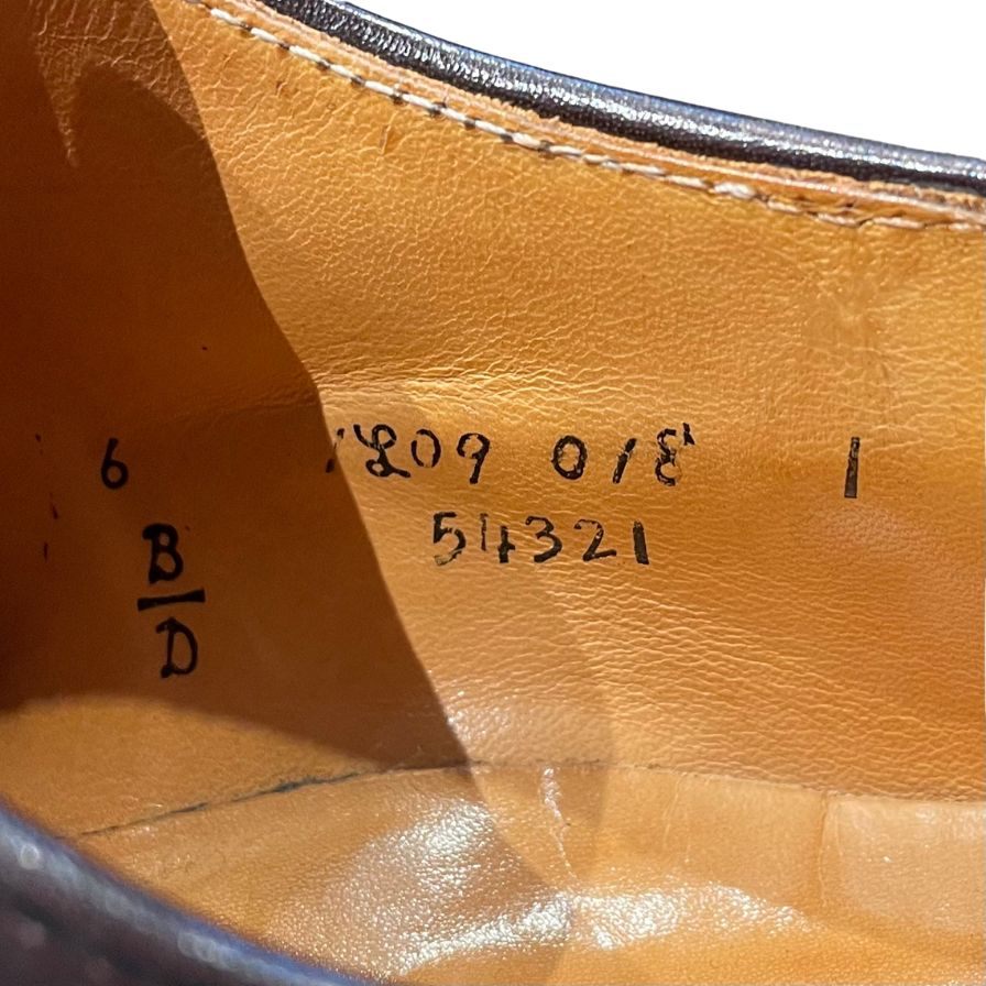 オールデン レザーシューズ Vチップ 54321 コードバン ダークバーガンディ メンズ サイズUS6D ALDEN ビジネスシューズ 約24.0cm【LA】【中古】