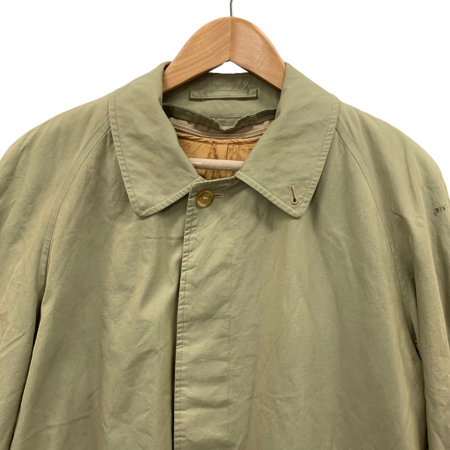 中古◆バーバリー バルカラーコート90年代 ライナー仕様 イングランド製 ベージュ メンズ サイズL程度 BURBERRY 【AFA6】