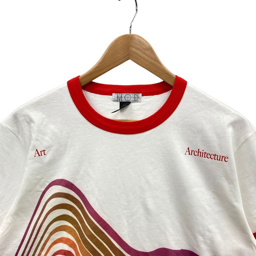 新品同様◆天童木工 ミュージアムオブデイリー コラボ 柄 Tシャツ ホワイト メンズ サイズM Museum of Daily 【AFA5】