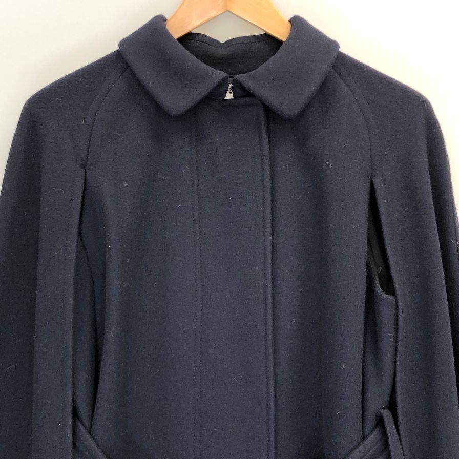 美品◆セルフォード コート ベルト付き レディース ブラック サイズ 36 CELFORD 【AFA4】