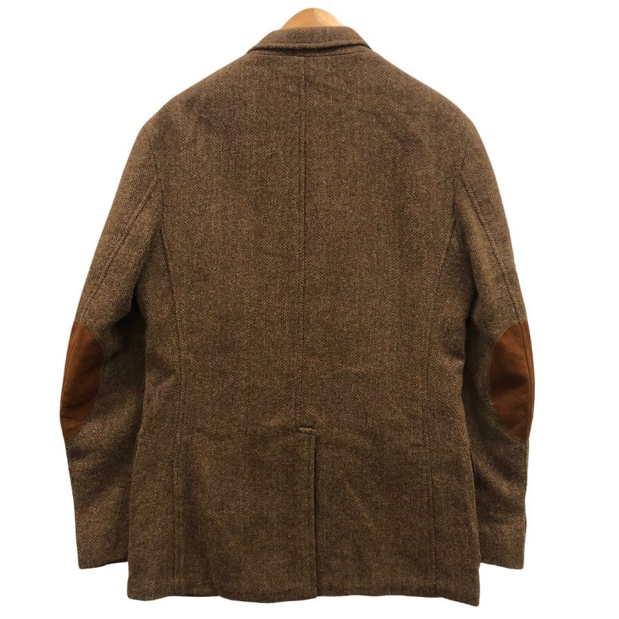 美品◆ポロラルフローレン ツイードジャケット ブラウン 胡桃釦 肘革 エルボパッチ メンズ サイズ40R POLO RALPHLAUREN 【AFB9】