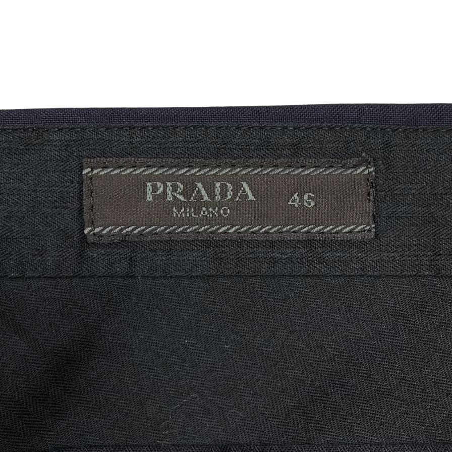 プラダ 17年製 スラックスパンツ メンズ サイズ46 ネイビー PRADA 【AFB42】