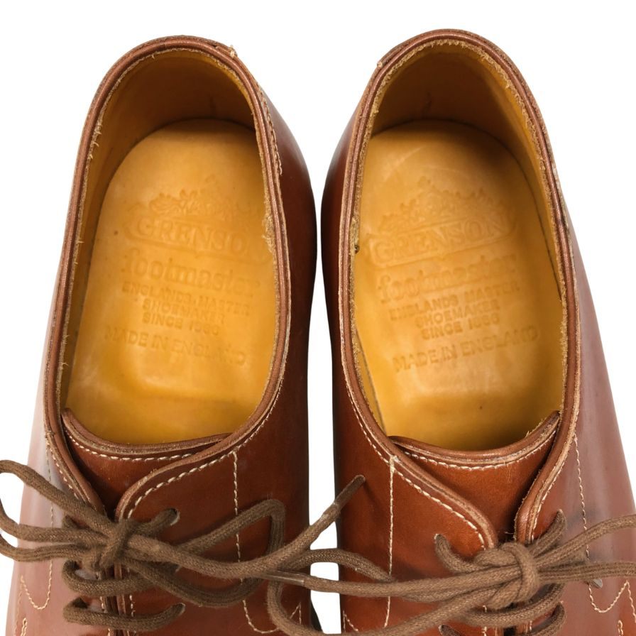 グレンソン レザーシューズ Uチップ 外羽根 革靴 ブラウン メンズ サイズ6E GRENSON ビジネスシューズ 約24.5cm【LA】【中古】