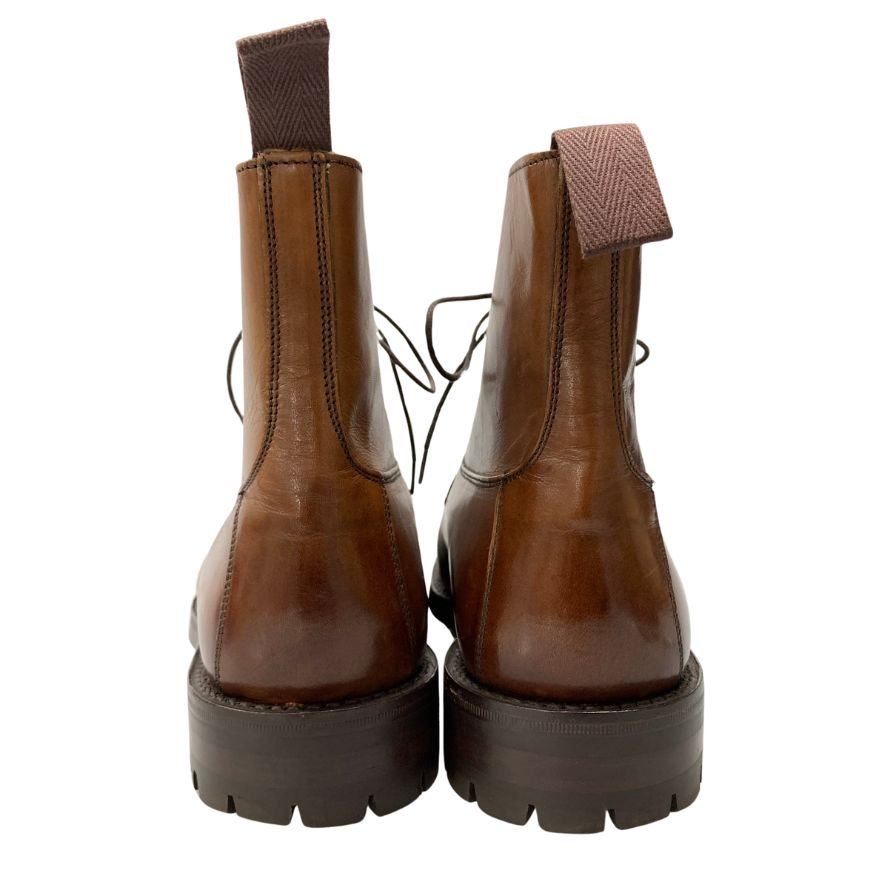 トリッカーズ レザーブーツ M7242 ストレートチップ レースアップ ブラウン メンズ サイズ8 Tricker's 約26.5cm【LA】