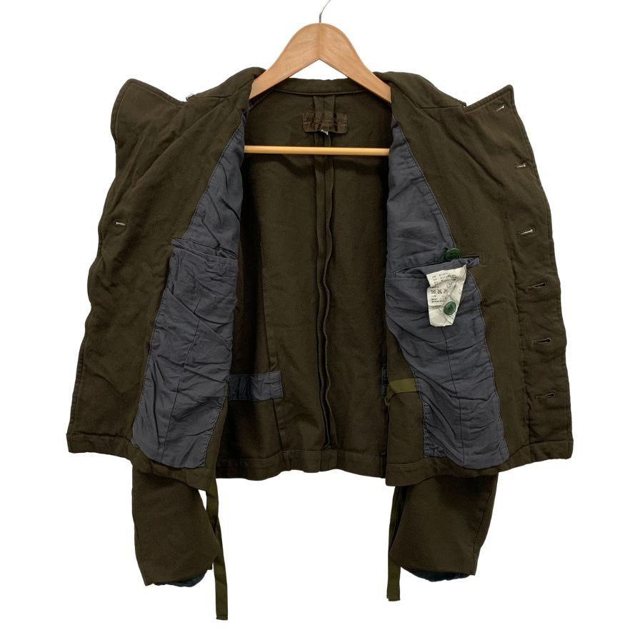 美品◆ローブドシャンブル コムデギャルソン ジャケット ダブル カーキ レディース サイズL ROBE DE CHAMBRE COMME DES GARCONS 【AFB44】