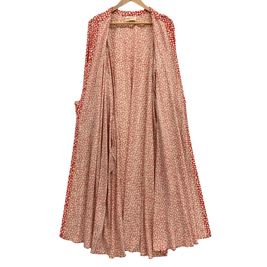 極美品◆アンバーグリーム ワンピース 総柄 花柄 レッド系 レディース ショート AMBERGLEAM 【AFB37】