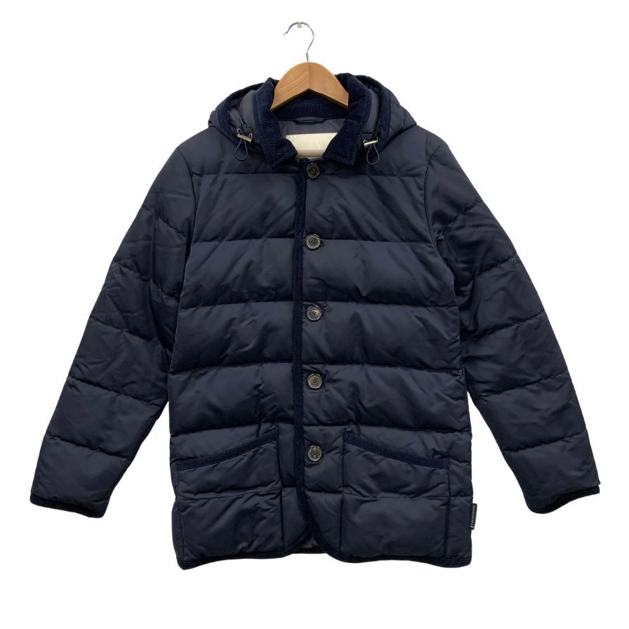 極美品◆マッキントッシュ ジャパン フーデッドダウンコート メンズ ルーマニア製 GD-004-E サイズ40 ネービー MACKINTOSH JAPAN 【AFA11】