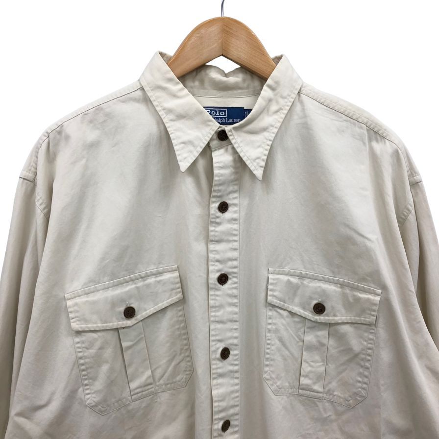 ラルフローレン サファリシャツ TOBIAS ベージュ系 メンズ サイズXXL RALPH LAUREN【LA】