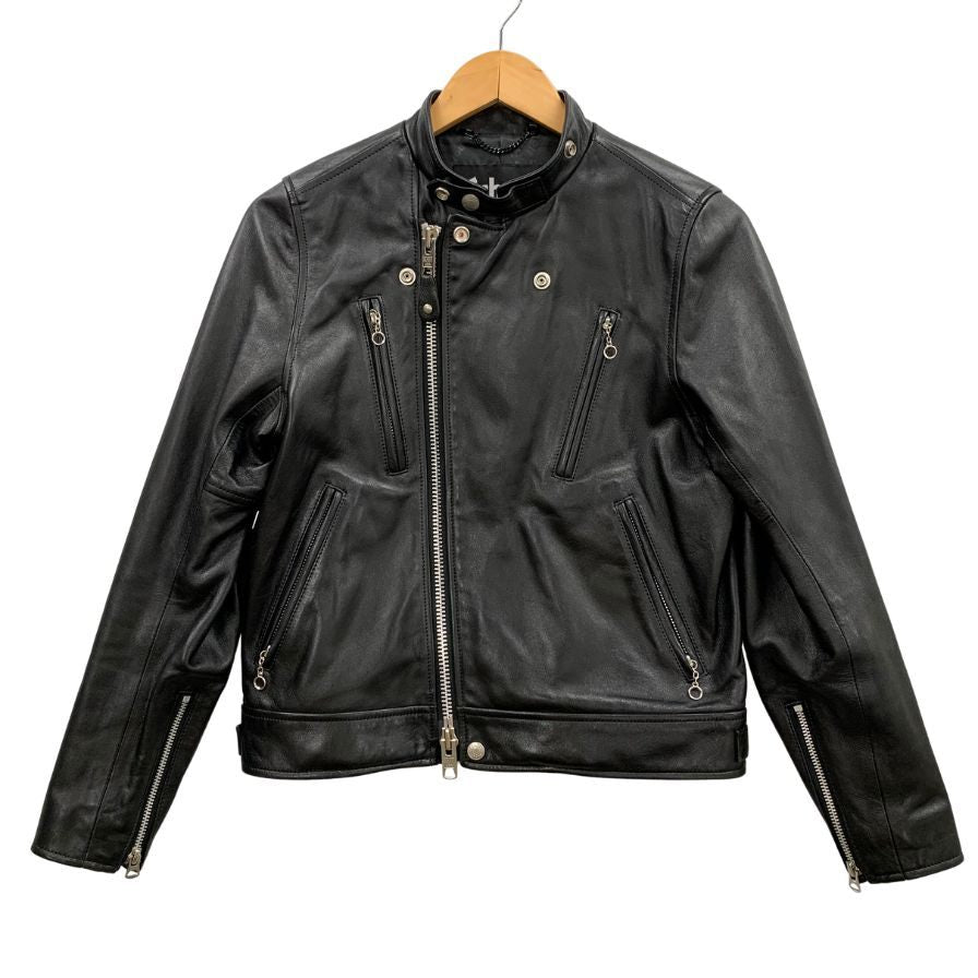 美品◆ショット ライダースジャケット ダブルブレスト レザー 3101048 ブラック レディース サイズ フリー schott 【AFG1】
