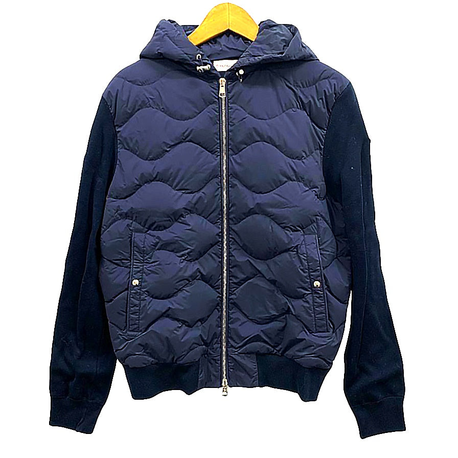 極美品◆モンクレール パーカー TRICOT CARDIGAN ブラック Lサイズ メンズ MONCLER 【AFA16】