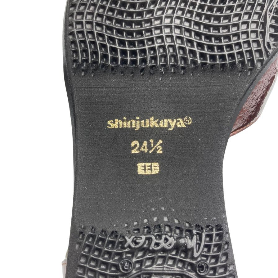 新宿屋 レザーサンダル トカゲ 2040-405 24.5cm レディース レッド shinjukuya 約24.5cm【7-13】