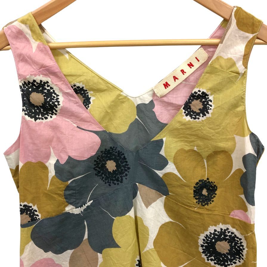 中古◆マルニ フラワープリント ノースリーブ カットソー サイズ42 レディース 花柄 MARNI MADE IN ITALY 【AFB40】