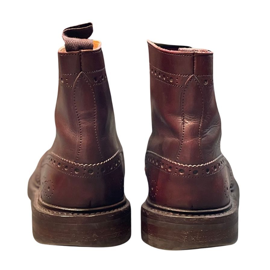 トリッカーズ ポールスミス カントリーブーツ M6178 レザー メンズ UK6 ダークブラウン Tricker's Paul Smith ブーツ 約24.5cm【LA】【中古】