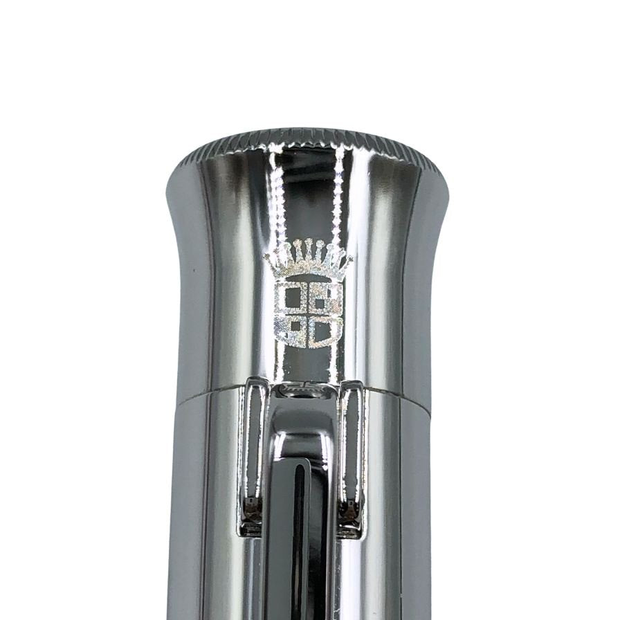 グラフ フォン ファーバーカステル 万年筆 ギロシェ ペン先750 18CT EF ブラック×シルバー GRAF VON FABER-CASTELL【AFI18】