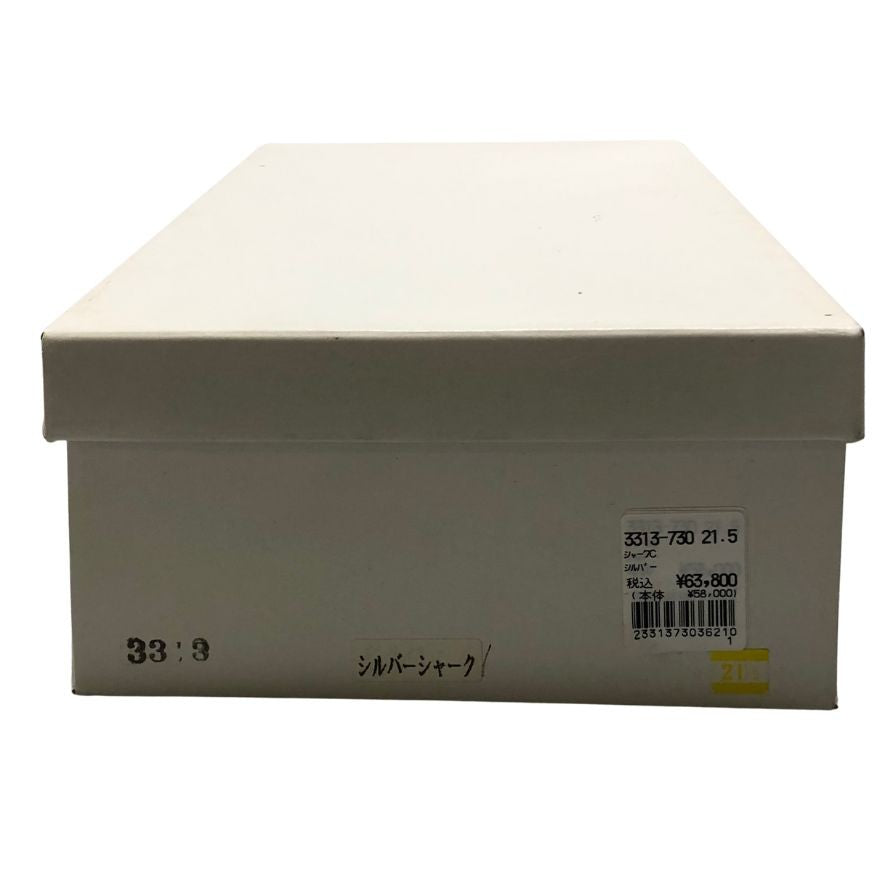 新宿屋 レースアップシューズ 3313 レザー シルバーシャーク ブラック レディース サイズ21.5 shinjukuya 約21.5cm【7-10】
