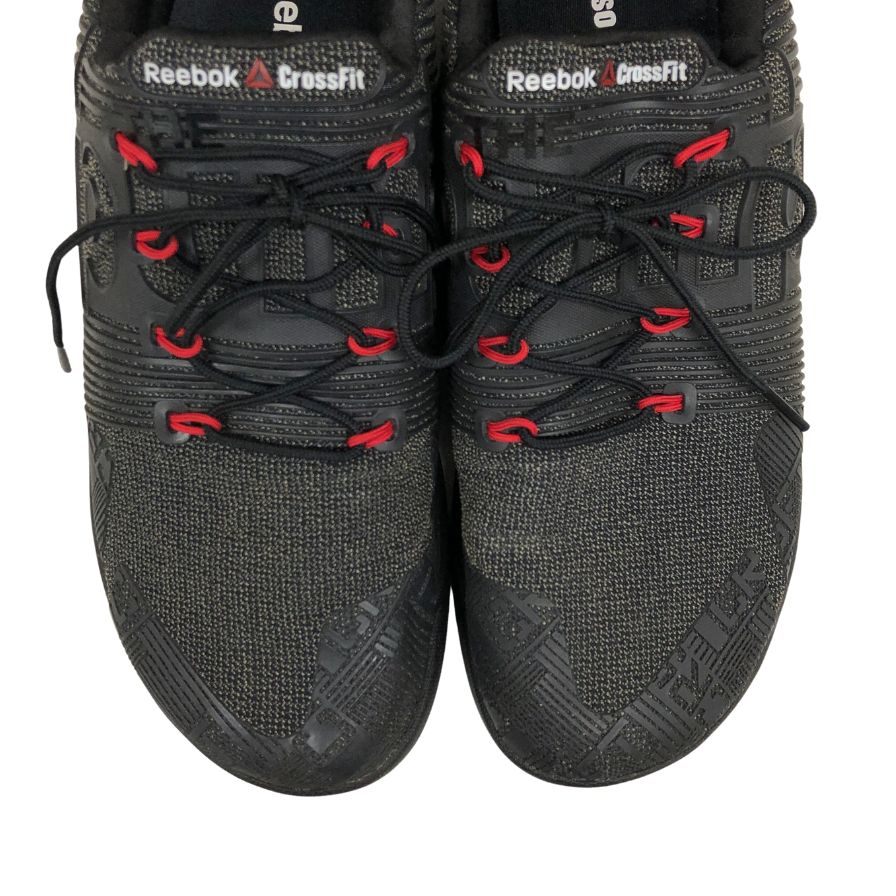 リーボック メンズ クロスフィット ナノポンプフュージョン スニーカー V67652 サイズ27cm ブラック x レッド REEBOK 約27.0cm【AFC6】