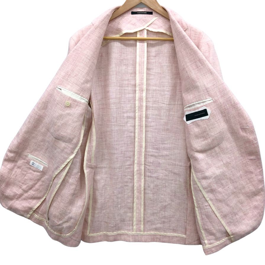 中古◆タリアトーレ ジャケット 2B モンテカルロ 1SMC22K ウール×リネン ピンク サイズ52 TAGLIATORE 【AFB34】