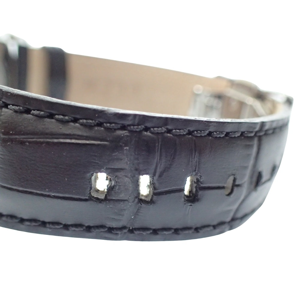 中古◆エンポリオ アルマーニ 腕時計 AR-0392 ブラック系文字盤 革ベルト クオーツ EMPORIO ARMANI【AFI18】