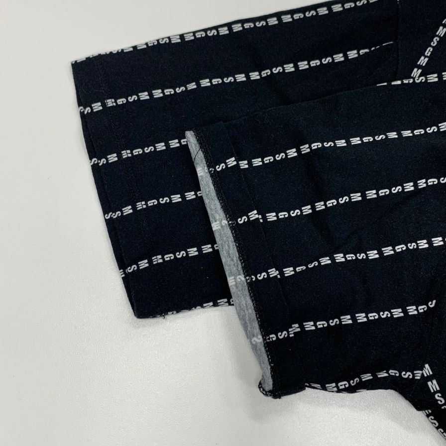 極美品◆エムエスジーエム ロゴロング Tシャツ レディース サイズS ブラック MSGM 【AFB19】
