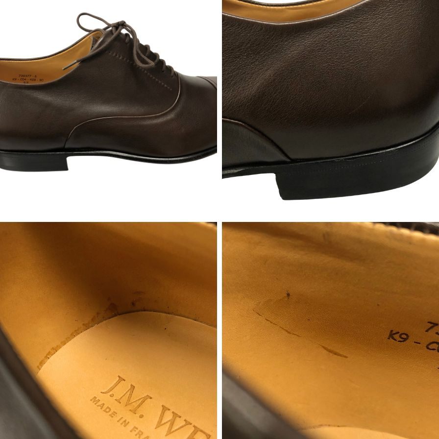 ジェイエムウエストン レザーシューズ ストレートチップ 428 ブラウン カーフ サイズ9 メンズ J.M.WESTON ビジネスシューズ 約27.5cm【LA】【中古】