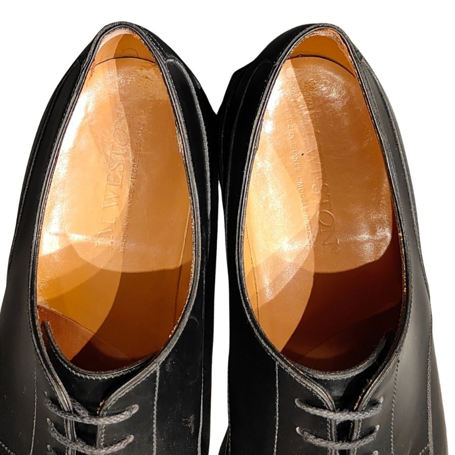 ジェイエムウエストン レザーシューズ 641ゴルフ ボックスカーフ ブラック サイズUK8D J.M.WESTON 約26.0cm【LA】【中古】