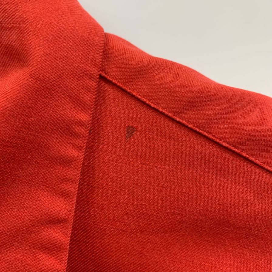 美品◆アロー 50S 長袖開襟シャツ ヴィンテージ 盾タグ SANFORIZED レッド レーヨン混 メンズ サイズ15 ARROW 【AFB41】