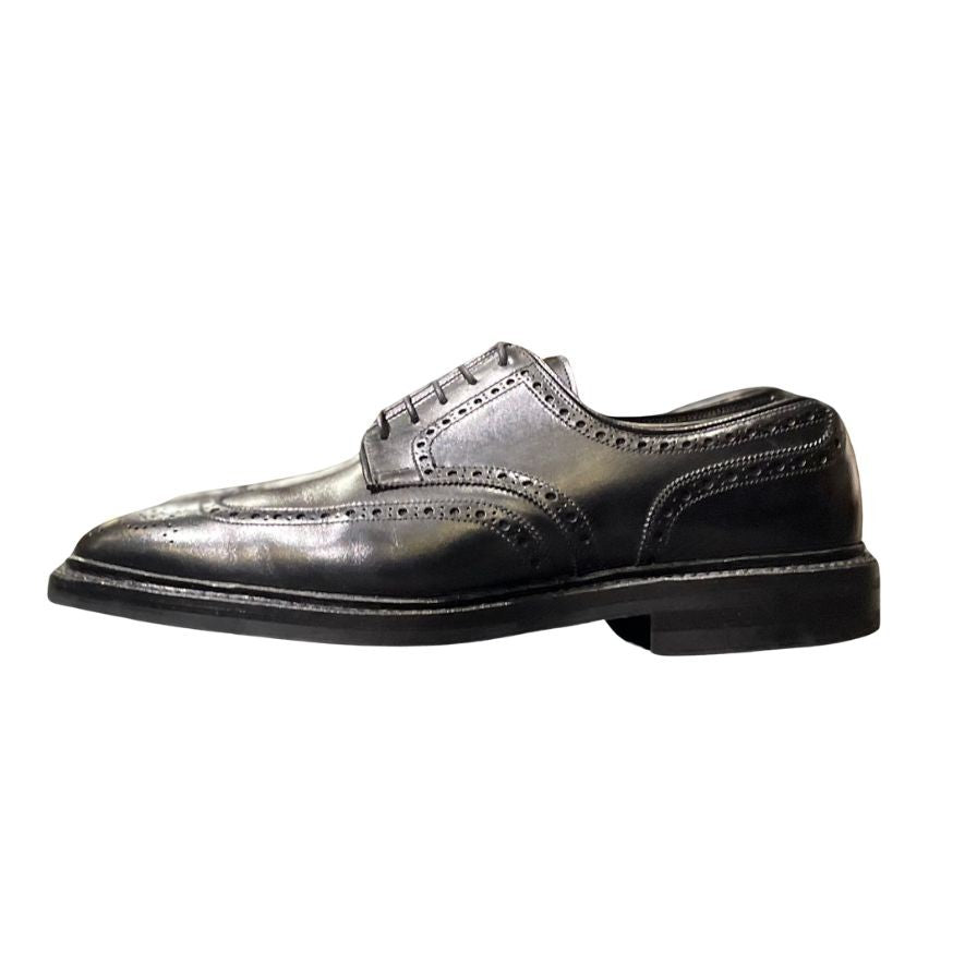 クロケット&ジョーンズ レザーシューズ ヘスウォール2 ウイングチップチップ カーフ ブラック メンズ サイズUK7E CROCKETT&JONES HESWALL2 ビジネスシューズ 約26.0cm【LA】【中古】