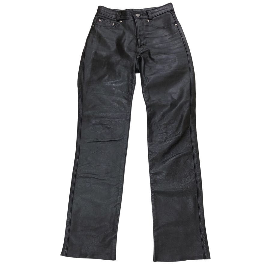 ショット レザーパンツ 600 サイズ W28 ブラック SCHOTT 【AFB47】