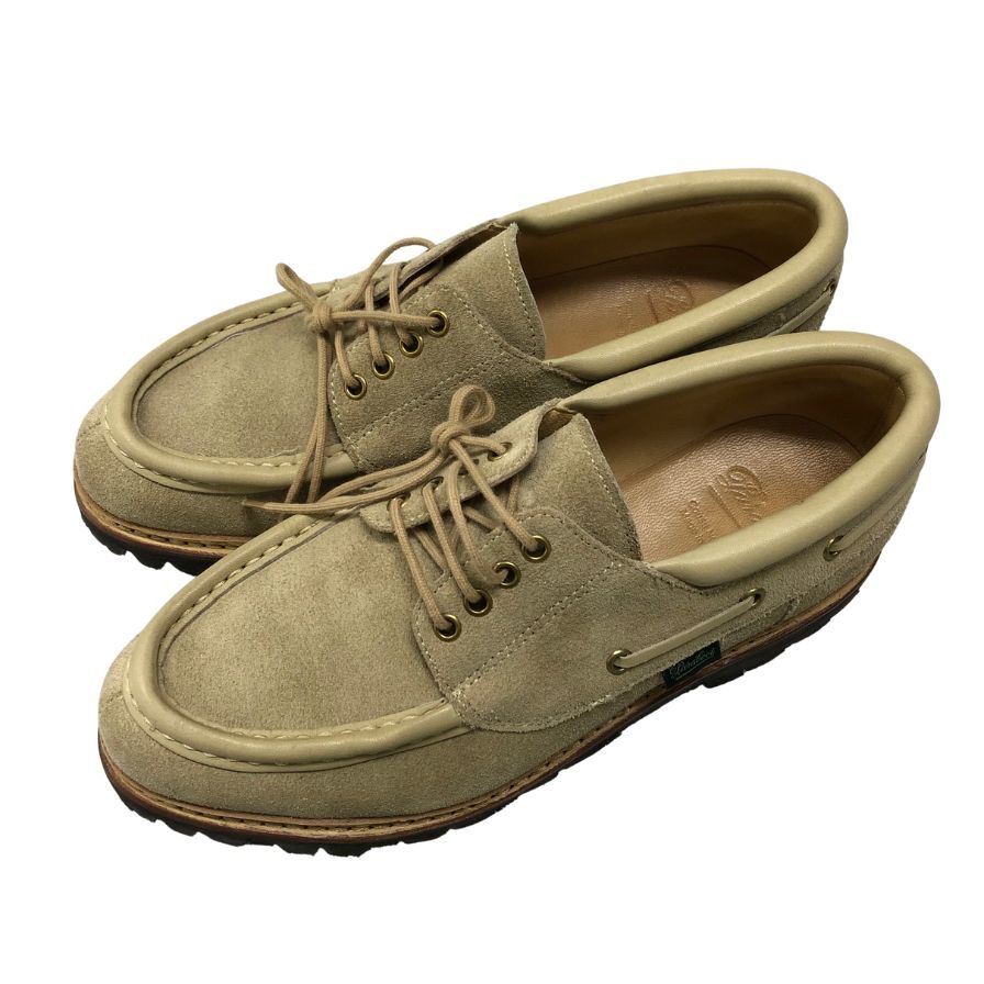 パラブーツ デッキシューズ シメイ スエード ベージュ サイズUK6.5 メンズ Paraboot CHIMEY 約25.0cm【LA】【中古】