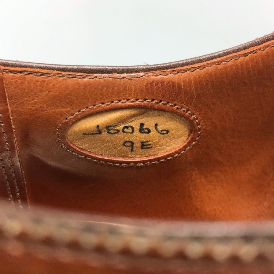 ジョージクレバリー レザーシューズ パンチドキャップトゥ 5066 サイズ9E ブラウン GEORGE CLEVERLEY 約27.5cm【AFC30】