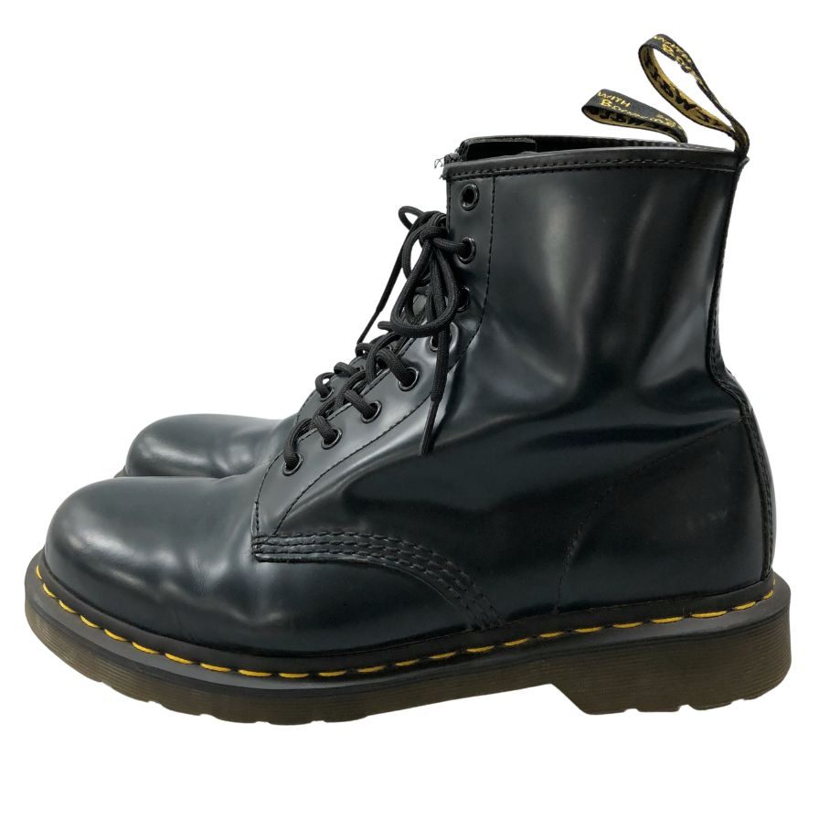 ドクターマーチン レースアップブーツ 8ホール ジェイドン レザー サイズUK9 GV01V メンズ ブラックネイビー Dr.Martens JADON 約28.0cm【AFC31】
