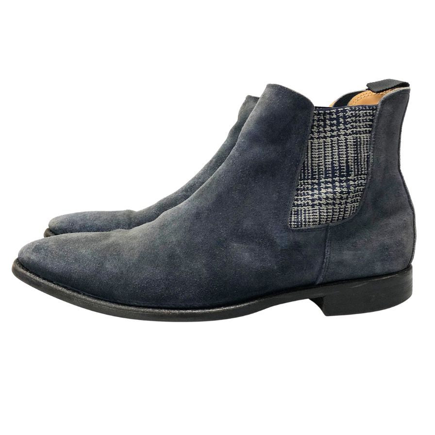 シップス サイドゴアブーツ Master Crafted Footwea スエード ネイビー サイズUK8.5E SHIPS 約26.5cm【AFC47】