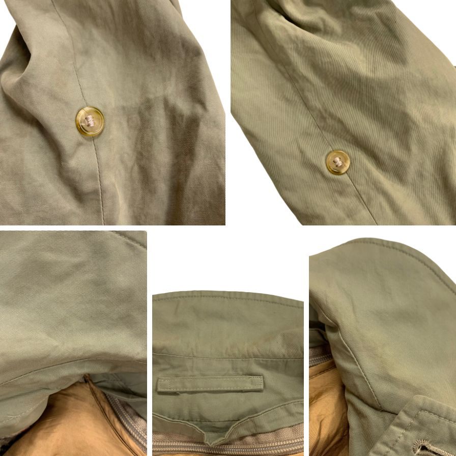 中古◆バーバリー バルカラーコート90年代 ライナー仕様 イングランド製 ベージュ メンズ サイズL程度 BURBERRY 【AFA6】