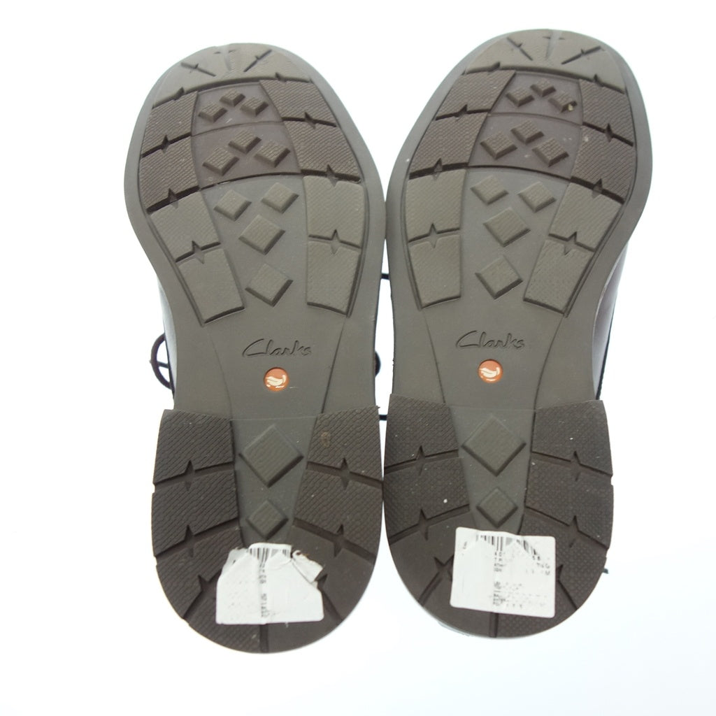 美品◆クラークス レザーシューズ 外羽根 プレーントゥ ボルドー サイズ25 メンズ Clarks【AFC46】