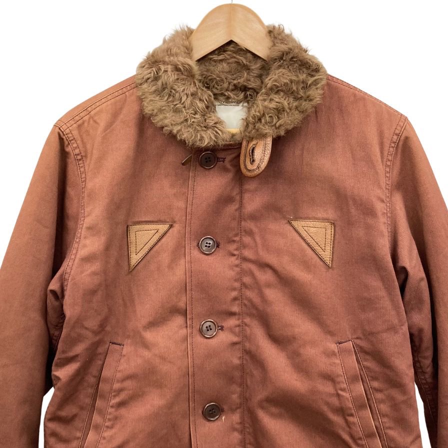 中古◆ヴィズヴィム ビズビム デッキハンドジャケット 裏地羊毛ボア VS0001575 メンズ ブラウン サイズM visvim 【AFA6】