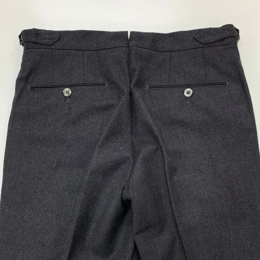 ジーティーアー COMFORT コンフォート スラックス テーパード ウール メンズ サイズ46 ダークグレー IL PANTALONE GTA 【AFB42】