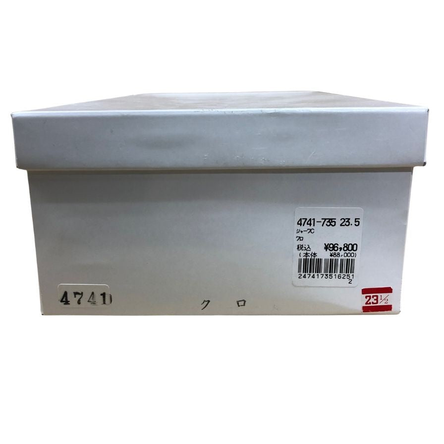 新宿屋 レザーパンプス シャーク 4741-735 ブラック 23.5㎝ レディース shinjukuya 約23.5cm【AFD9】