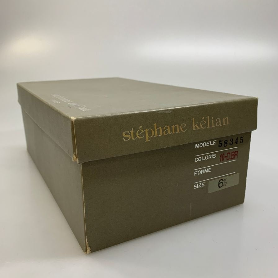 ステファン ケリアン シングルモンク クロコ型押し ローファー 03 57345 6ハーフ Stephane Kelian 約25.5cm【AFD9-2】