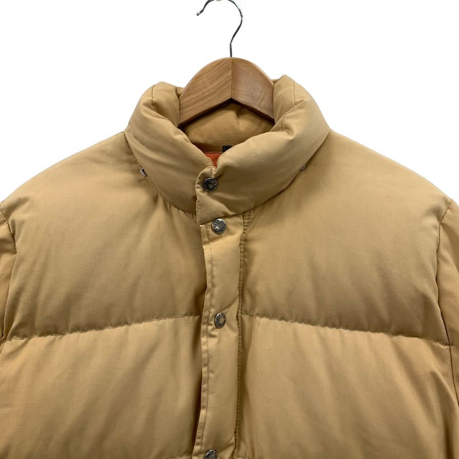 中古◆ザ ノースフェイス ダウンジャケット 茶タグ ビンテージ USA製 ベージュ メンズ サイズL THE NORTH FACE 【AFA12】