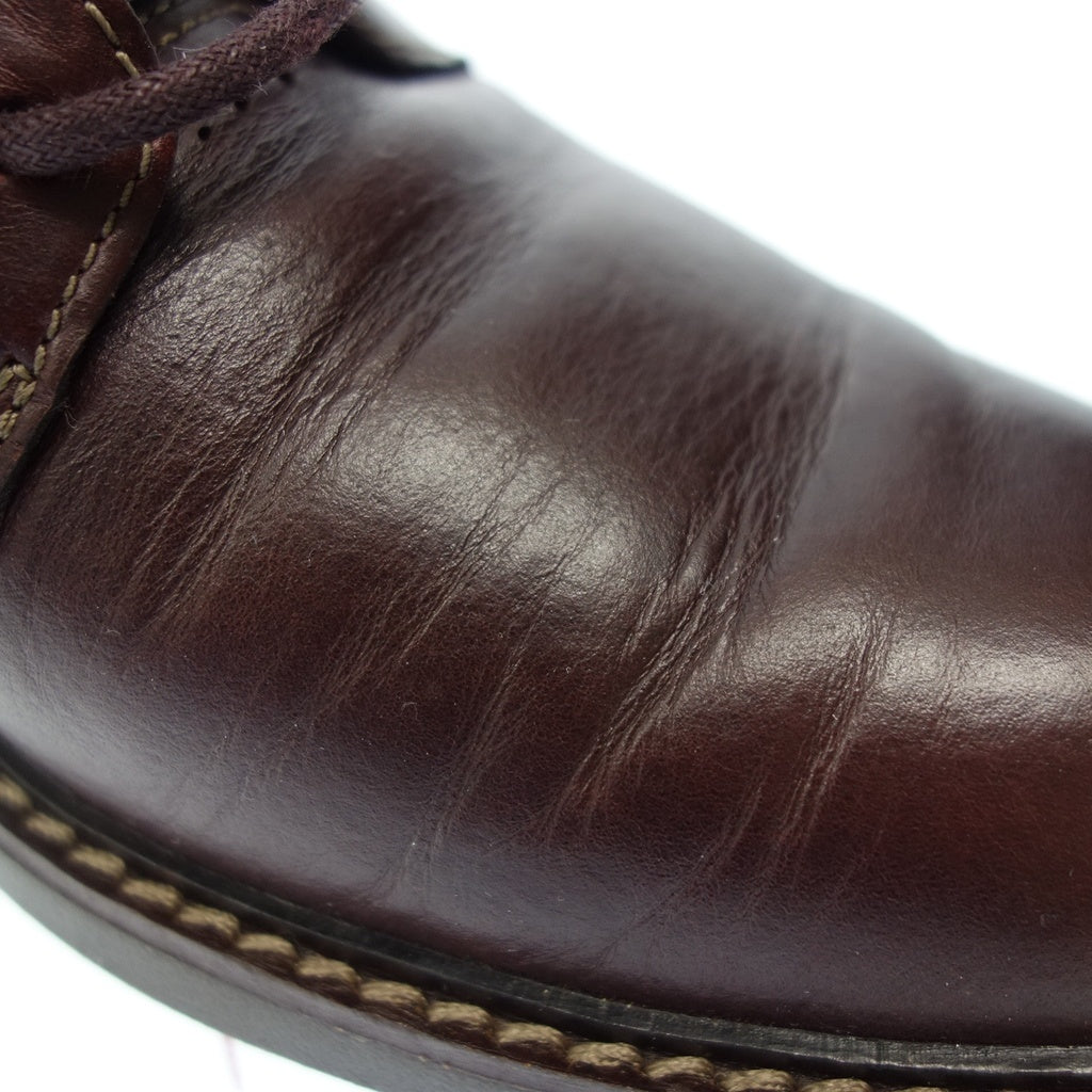 美品◆クラークス レザーシューズ 外羽根 プレーントゥ ボルドー サイズ25 メンズ Clarks【AFC46】